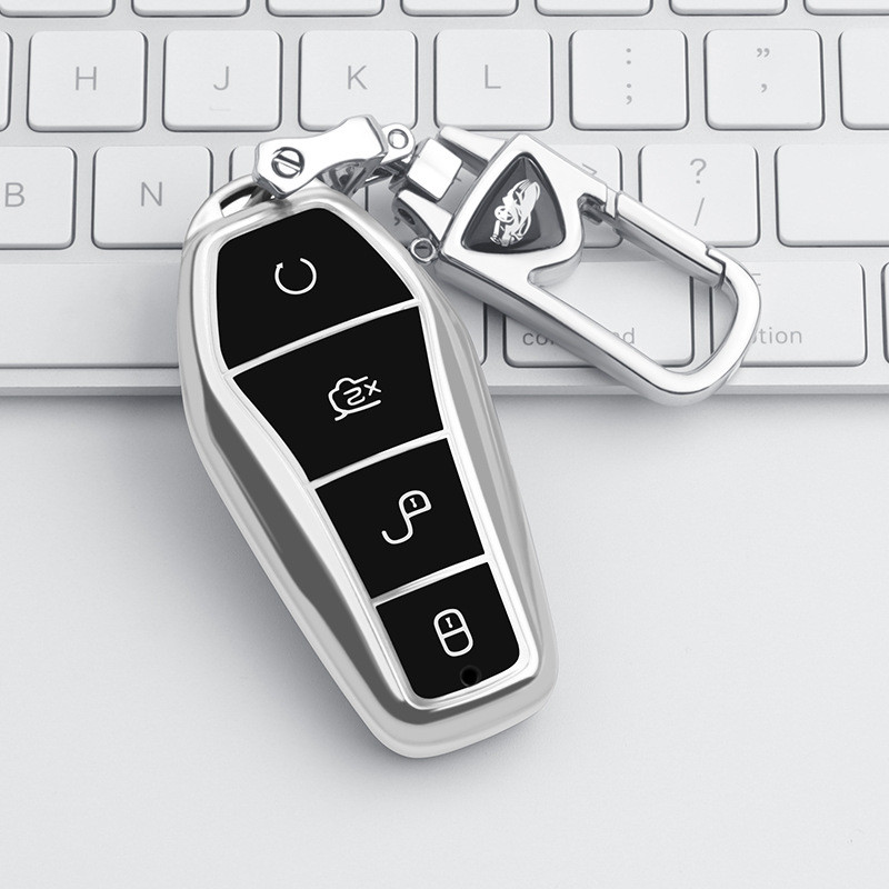 พวงกุญแจ byd atto3 ซีลปลาโลมา พวงกุญแจรูปปลาโลมา byd กล่องกุญแจ ซีลพวงกุญแจ กรอบ byd เคสกุญแจ bye at