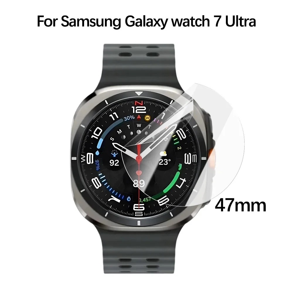 ฟิล์มป้องกันสมาร์ทวอทช์ TPU แบบนุ่มสําหรับ Samsung Galaxy Watch 47MM Series ฟิล์มไฮโดรเจล HD Clear A