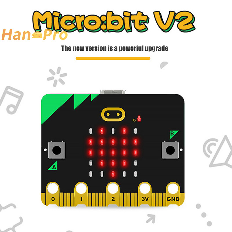 Hanpro>micro:bit V2 Micro Bit Go Edition BBC Microbit สําหรับเด็ก DIY Development Board BBC Microbit