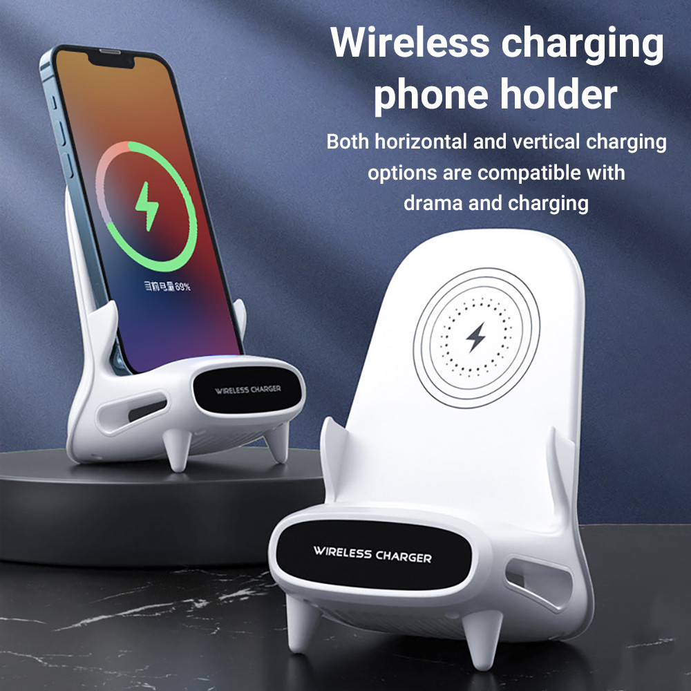 พร้อมส่ง ที่ชาร์จโทรศัพท์ไร้สาย ชาร์จเร็ว Fast Wireless Charger Stand ขาตั้งโทรศัพท์มือถือ แบบไร้สาย