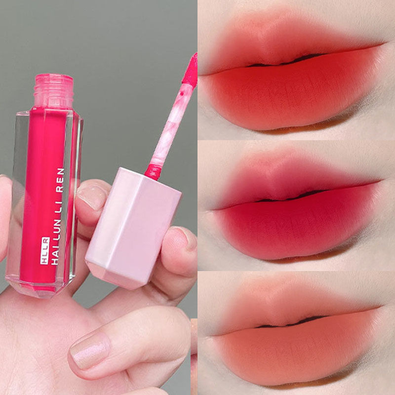 Hllr Transparent Glass Matte Lip Glaze Moisturizing Student Lipstick