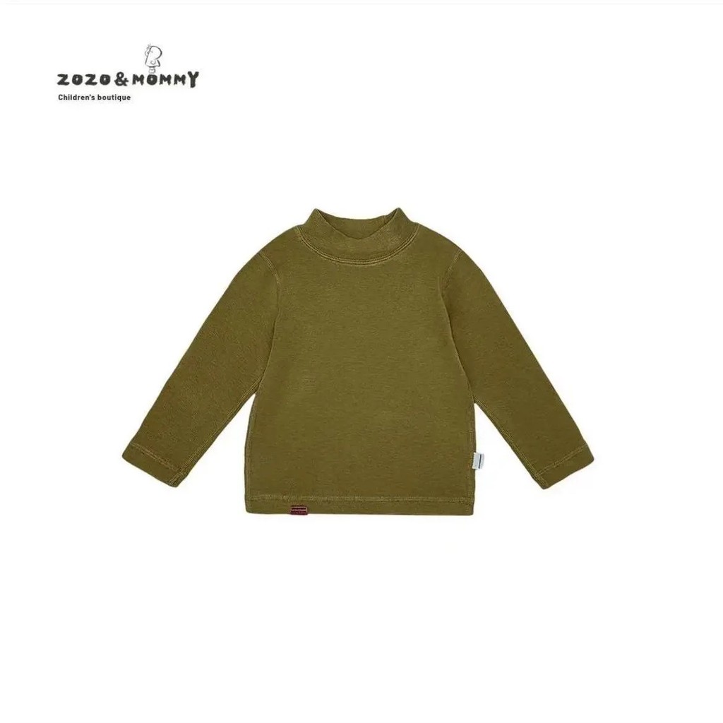 เสื้อ จุดต่ําสุด กึ่งคอเต่าขี้ผึ้งนุ่มสําหรับเด็กชายและเด็กหญิง - รูปที่ 4