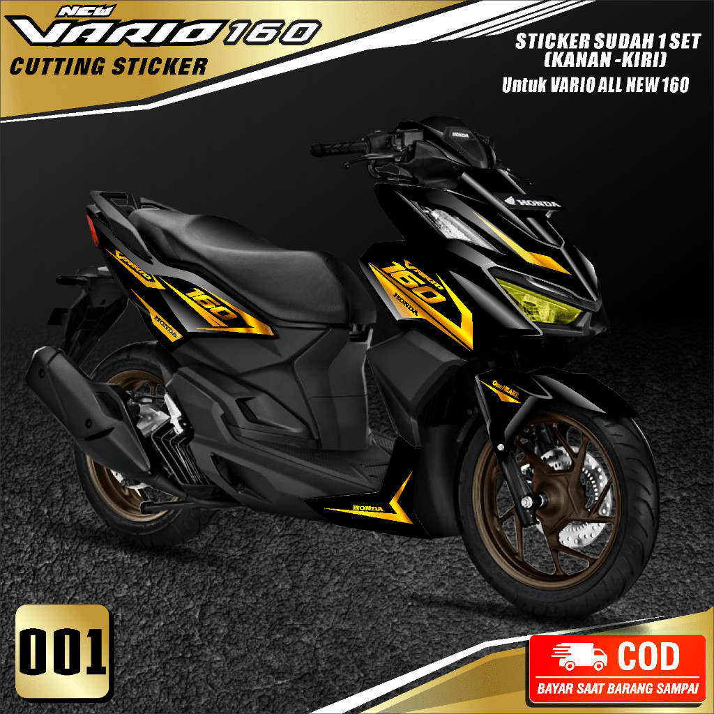 Honda Vario 160 สติ๊กเกอร์ตัด อุปกรณ์มอเตอร์ไซค์ สติ๊กเกอร์ตัด Schotlite ใหม่