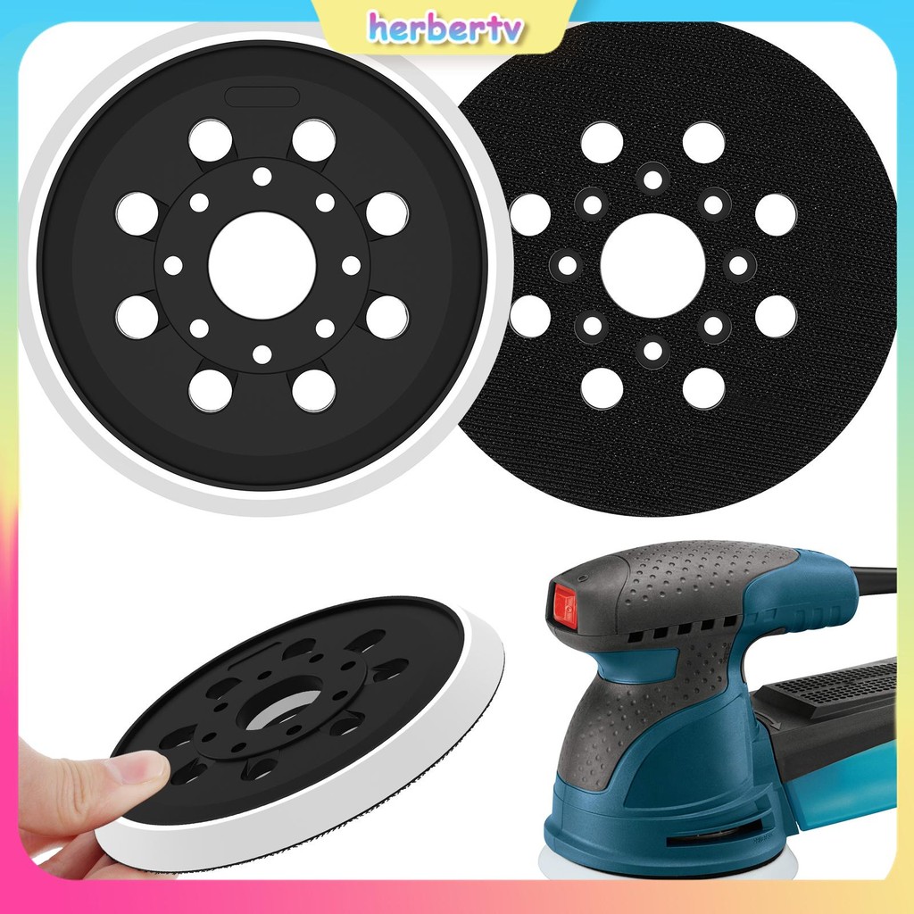 2 ชิ้น Sander Pad ใช้งานร่วมกับ ROS10/ROS20/ROS20VS 5 นิ้ว Premium Sander Backing Pad 8 หลุม SHOPSBC