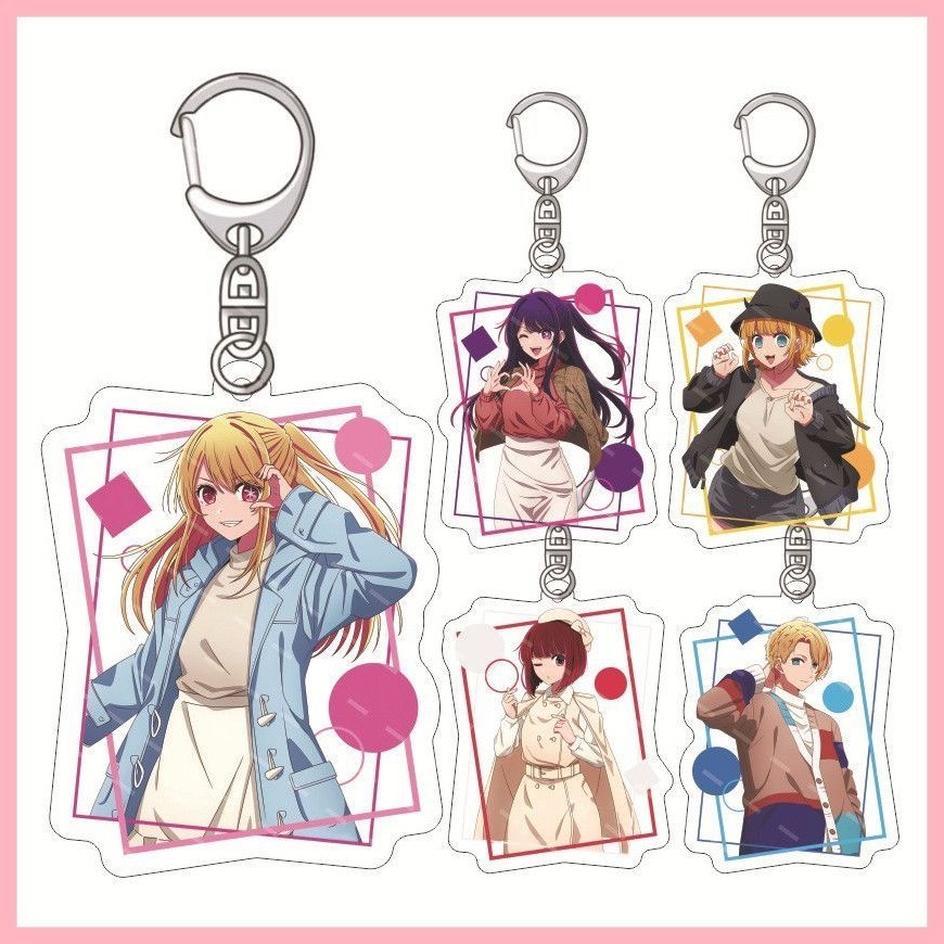 OOSHI NO KO Hoshino Ai Hoshino Akuamarin Hoshino Rubii My Push พวงกุญแจเด็กอะนิเมะ สินค้า Hoshino จี