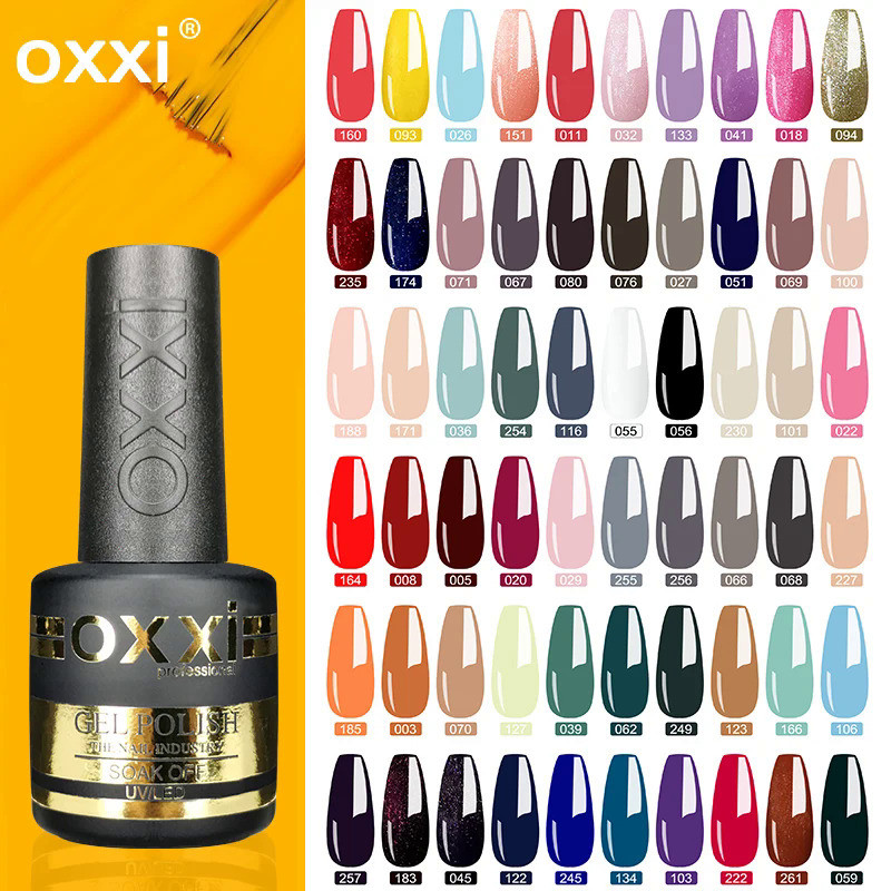 OXXI Latest 60 Colors Gel Polish Nail Art Semi-permanent Varnish Gellak uv Led Varnish Hybrid for Ma