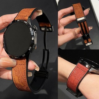 18/20/22 มม.หนังซิลิโคนสําหรับ Samsung Galaxy Watch 7 6 5 4 44 มม.40 มม.Huawei Watch GT 5 4 3 2 41 มม.สายรัดข้อมือ GT5