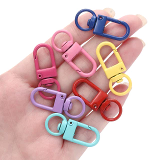 ตะขอโลหะผสมรูปตัวยู ตะขอก้ามปู 5/10ชิ้น 13x33มม. สีตะขอก้ามปู สำหรับ DIY พวงกุญแจแฟชั่น