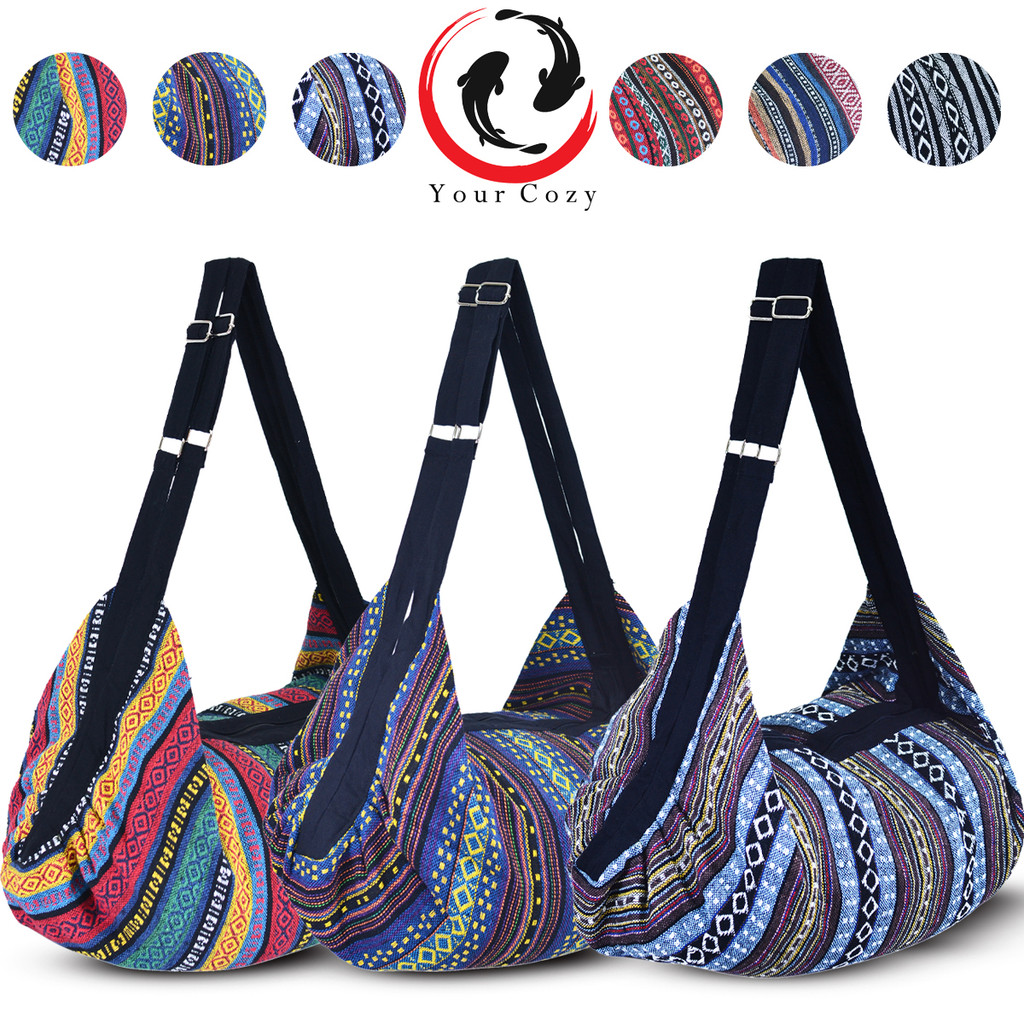 ย่ามชาวเขา กระเป๋าย่าม กระเป๋าสพาย ย้ามสะพาย ทรงเรือ พร้อมส่ง จากไทย by YourCozy