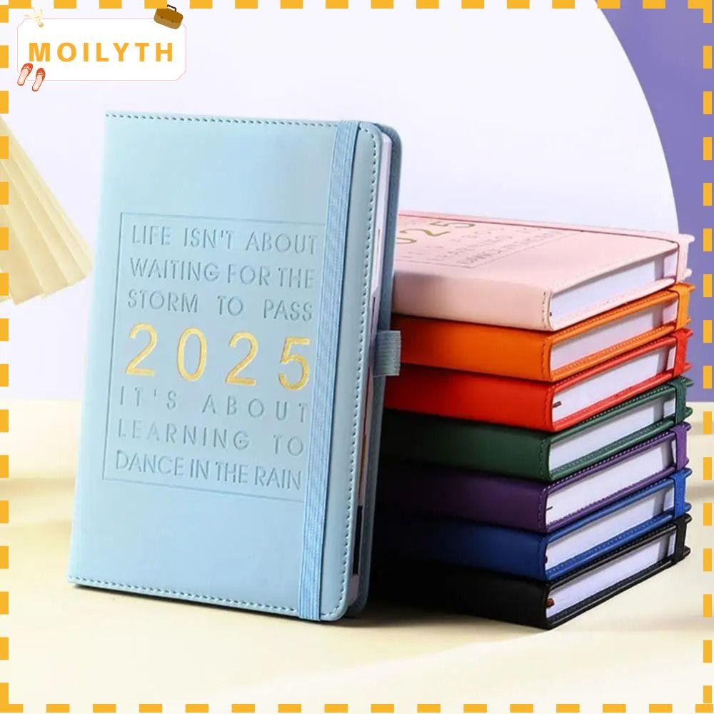 โมลิธ รายวันรายสัปดาห์และวางแผนรายเดือนการจัดการเวลา ก5 2025 สมุดวางแผนไดอารี่ปกหนังวางแผนที่มีประสิทธิภาพ 2025 สมุดปฏิทิน
