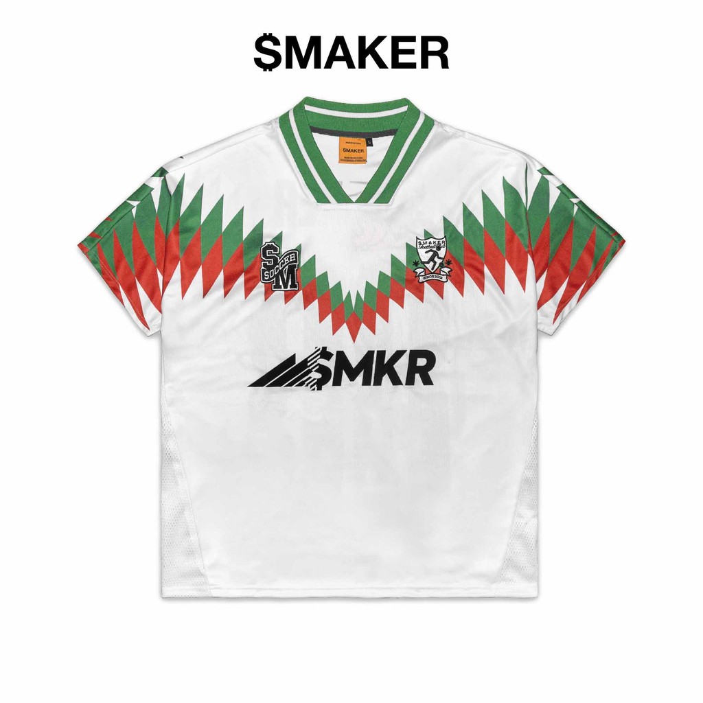 [SMAKER] เสื้อฟุตบอลสีขาวตาข่าย 100% - 88 FOOTBALL CLUB JERSEY IN WHITE