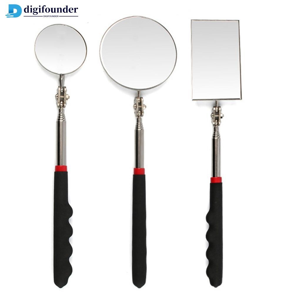 Digifounder ปรับ 360 องศาแบบพกพา Telescoping ยืดหยุ่นหัวตรวจสอบกระจกหมุนดูเครื่องมือมืออัตโนมัติ S4X7