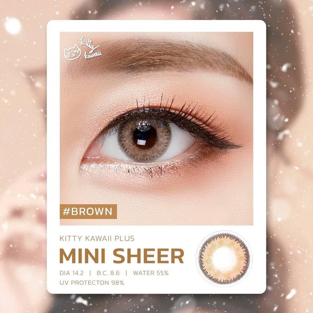 คอนแทคเลนส์[มินิ] Mini Sheer Brown / Gray (Kitty Kawaii) มี อย.ไทย