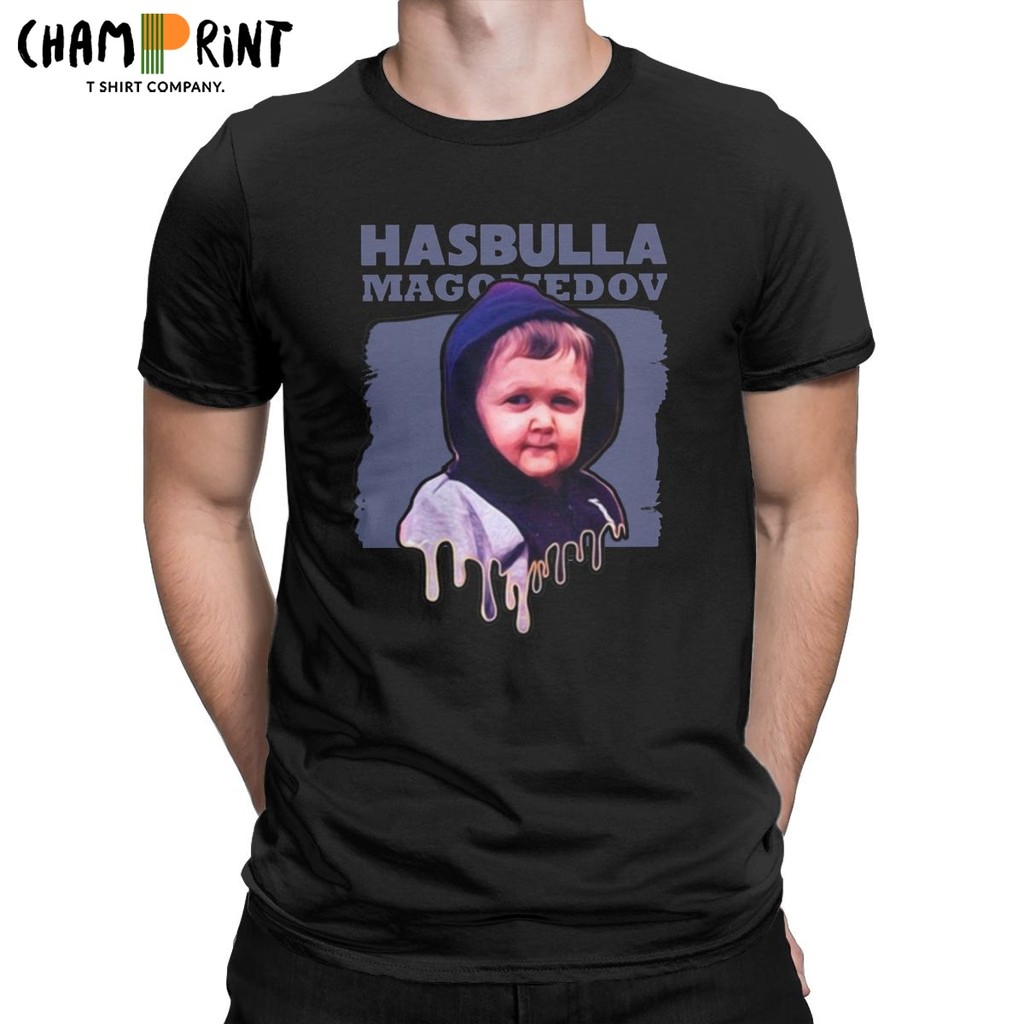 เสื้อยืดผู้ชาย Hasbulla Magomedov Mini Khaib Blogger Hipster Cotton Tees แขนสั้น T เสื้อรอบคอเสื้อ 6