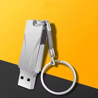 แฟลชไดรฟ์ USB ความจุขนาดใหญ่ 1GB 2GB 4GB 8GB 16GB 32GB 64GB 128GB 1TB โลหะแฟชั่นสายคล้องคอหลายสี