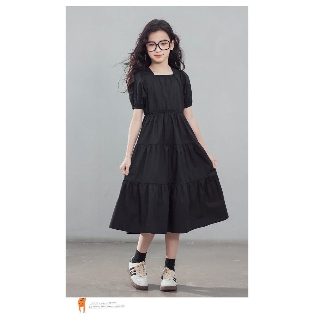 [สินค้าใหม่จำกัดเวลา seckill] ชุดเด็กผู้หญิงฤดูร้อนสไตล์ใหม่เด็กกลางและใหญ่ชุดฤดูร้อนบางสาวกระโปรงยาวคลุมเข่าเด็กกระโปรงเจ้าหญิงสบายๆ - รูปที่ 2