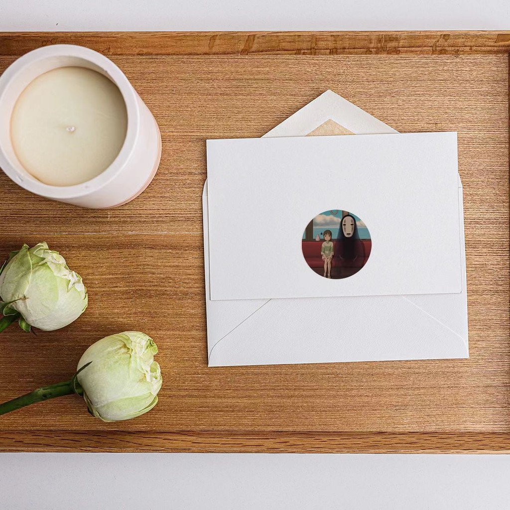 500 ชิ้น 8 ภาพ Hayao Miyazaki สติ๊กเกอร์อนิเมะม้วน/สติ๊กเกอร์เทป