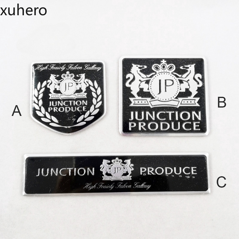 1 x อลูมิเนียม JUNCTION PRODUCE JP โลโก้รถ Auto ตกแต่งป้ายสัญลักษณ์สติกเกอร์รูปลอก
