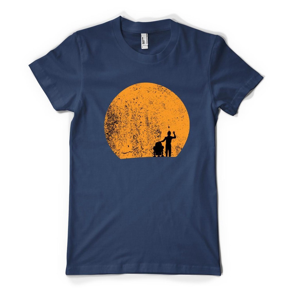 Droids Sunset Cp3O R2D2 Star Wars หุ่นยนต์ส่วนบุคคล Unisex ผู้ใหญ่ T เสื้อ