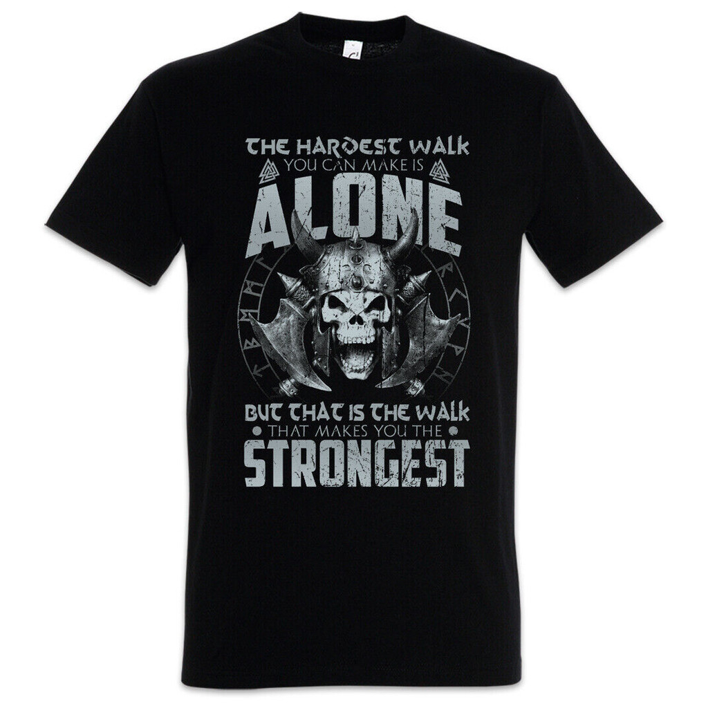 The Hardest Walk Viking Vikings Valhall Valhalla Odin Odhin Nose Thor เสื้อยืด