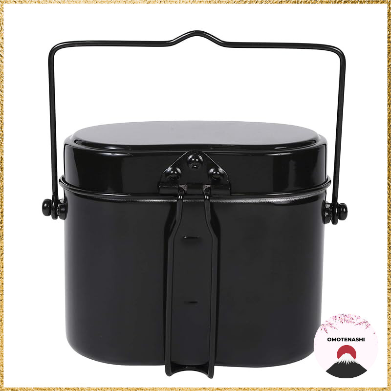 Ooi Metal Swiss-style Rice Cooker with Handle, 4-go Capacity, Outdoor and Emergency Use.