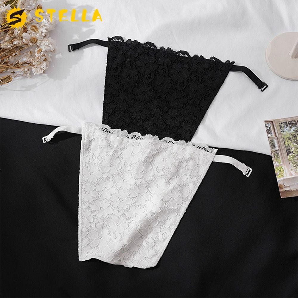 Stella Anti-Glare Tube Top,Double Layer Lace Chest Cover Up,Strapless Bra Chest Wrap Girl