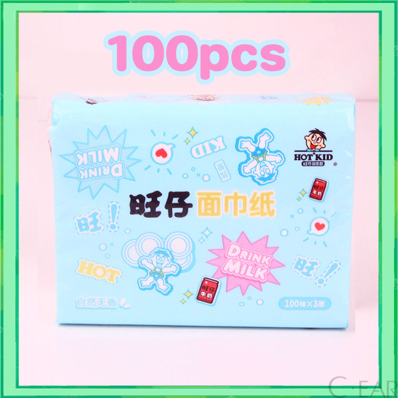 ทิชชู่แบบยาวลายเเกะ ขายเเยกห่อๆ(1ห่อ100เเผ่น)คุณภาพดีเยี่นม หนา 3 ชั้น สินค้าพร้อมส่งในไทย