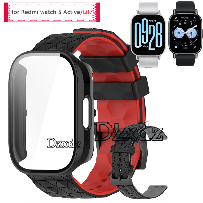 Redmi Watch 5 Lite Active Case Smart Watch Cover Screen Protector สําหรับ Redmi Watch 5 Active Silicone Band Strap สายรัดข้อมือสร้อยข้อมือ