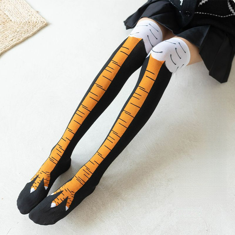 ♚-♚Super thin chicken claw socks are funny