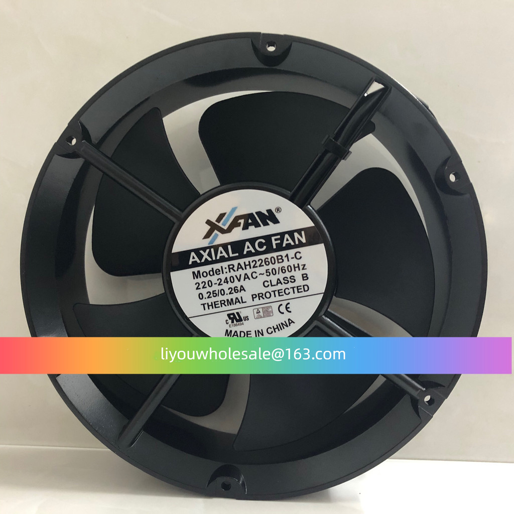 ยี่ห้อใหม่ XFAN RAH2260B1-C 220-240v 0.25/0.26A พัดลมระบายความร้อนอุณหภูมิสูงทนความร้อน