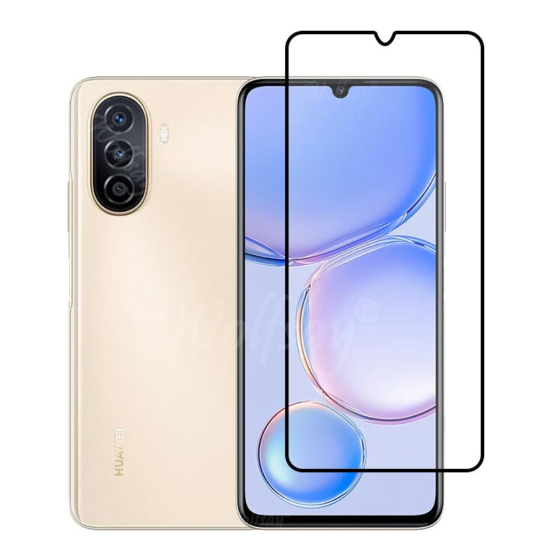 กาวเต็ม 3D กระจกนิรภัยสําหรับ Huawei Nova 3i ป้องกันหน้าจอสําหรับ Huawei Nova Y71 Y91 Y61 Y60 Y72 Y6