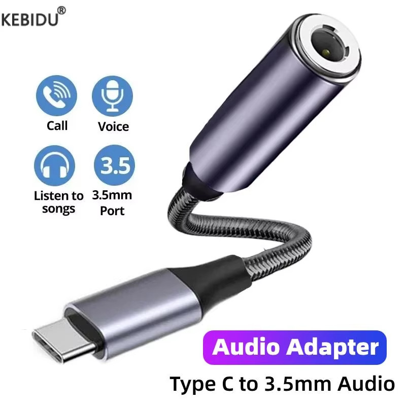 [คลังสินค้าพร้อม] Type C ถึง 3.5 แจ็ค USB C ถึง 3.5 มม.อะแดปเตอร์หูฟังเสียง AUX 3.5 มม.ตัวแปลงแจ็คสําหรับ IP15