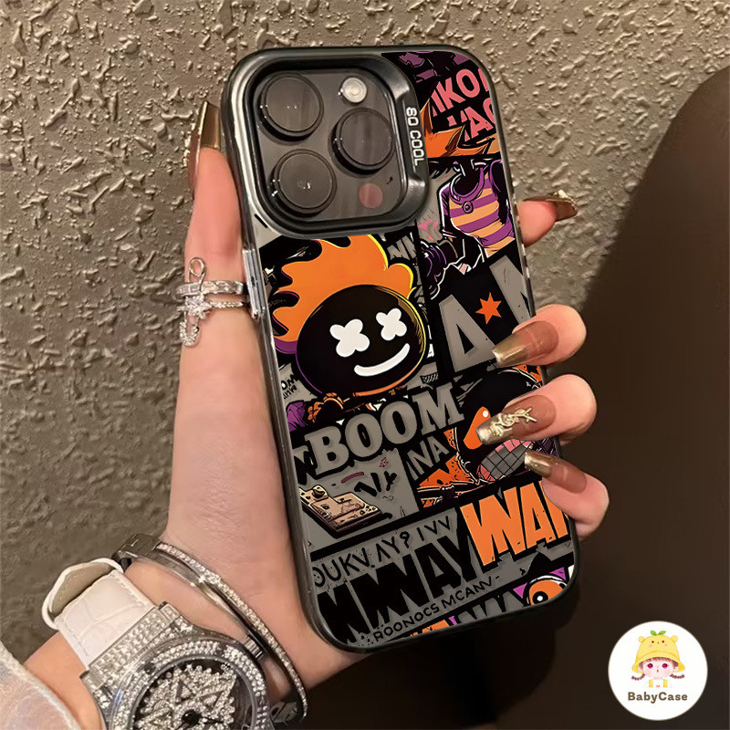ตัวอักษรบูมแฟชั่นเย็นนุ่ม เคสIPhone 16 15 11 13 Pro Max 14 12 Pro Max 11 Pro Max XR X XS Max 16 8 7 15 14 Plus SE 2020