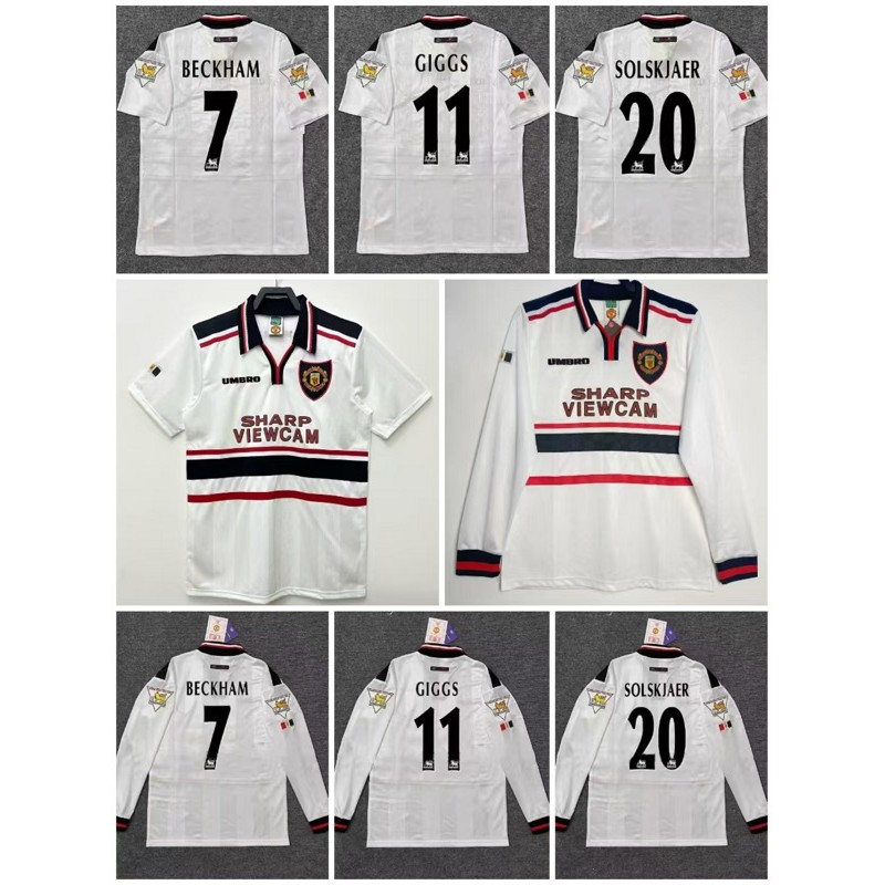 9899 เสื้อฟุตบอลวินเทจแมนยู บาร์เซโลนา แขนสั้น/แขนยาว คุณภาพสูง