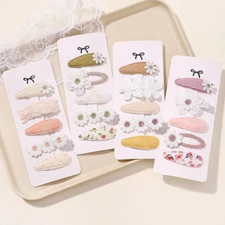 5 ชิ้น BB คลิปชุดสําหรับเด็กอุปกรณ์เสริมผมหวาน Printe Hairbangs กิ๊บติดผมเด็กทารก Barrette Ins สไตล์ Daisy Hairpin เครื่องประดับ