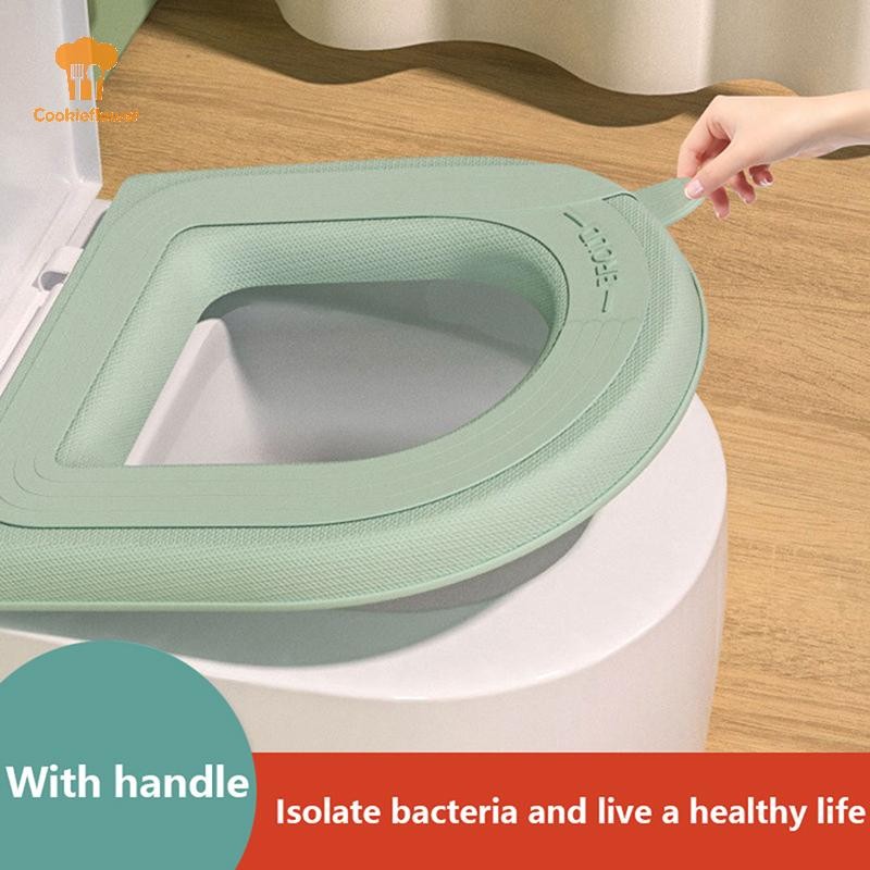 Ckfr แผ่นรองรองนั่งชักโครก EVA Soft Washable Closestool Mat Seat Case แผ่นรองฝาชักโครก ใหม่
