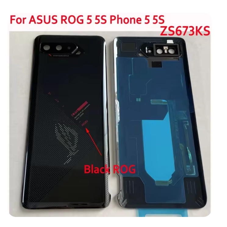 ใหม่สําหรับ ASUS ROG 5 5S ZS673KS ZS676KS ฝาครอบแบตเตอรี่ด้านหลัง + NFC