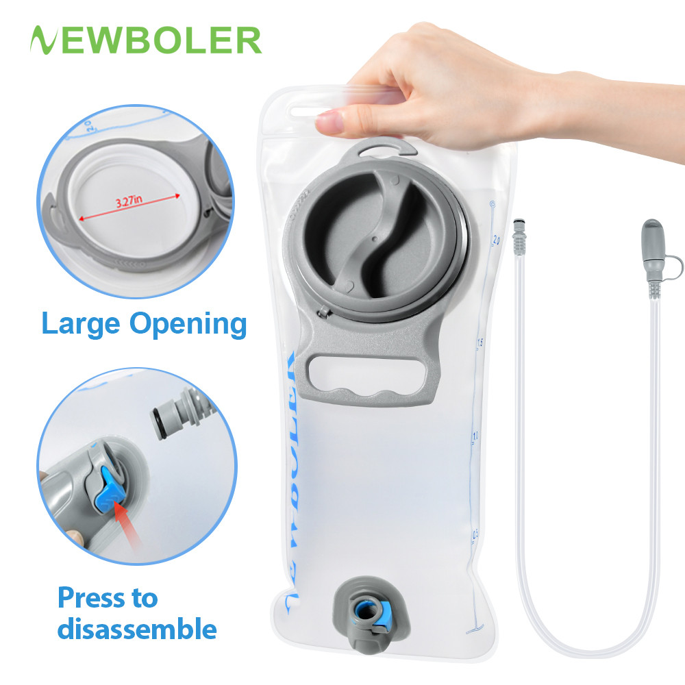 Newboler 1.5L 2L 3L กระเพาะปัสสาวะน้ํา PEVA พับแบบพกพาถุงน้ําสําหรับเดินป่าปีนเขากีฬากลางแจ้งถุงน้ํา