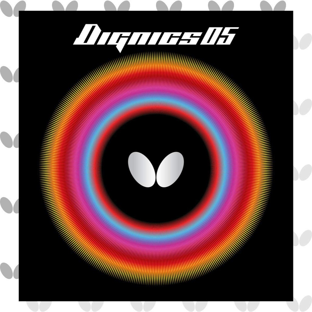 Butterfly DIGNICS 05 Table Tennis Rubber - High Tension, Soft Sponge, Available in Black and Red, Ex