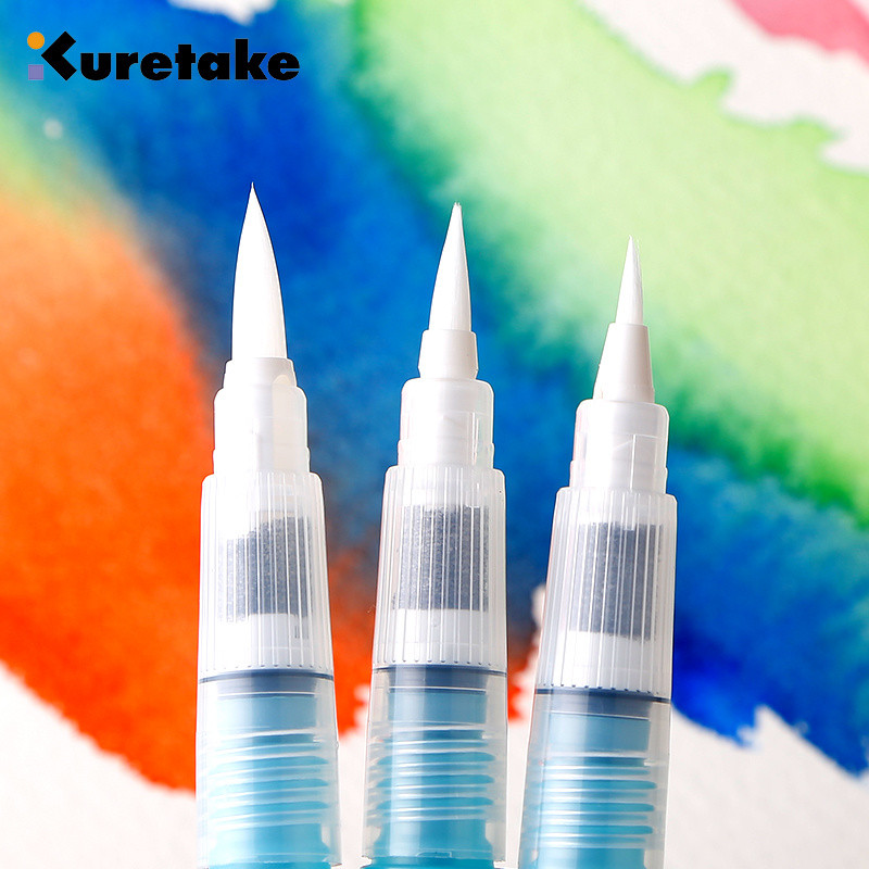 KURETAKE ปากกาสีน้ํา/ปากกาหมึกซึม/แปรงทาสีสีน้ําชุดแปรงเก็บน้ํา