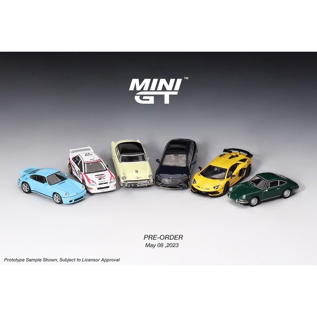 พร้อมสต็อก TSM minigt 1: 64 Lamborghini Aventador SVJ RUF CTR Porsche 911