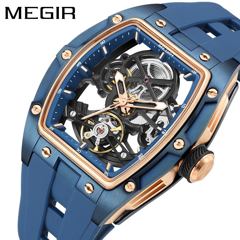 MEGIR นาฬิกาผู้ชายนาฬิกากลไกกันน้ําประเภทถัง Richard 2242