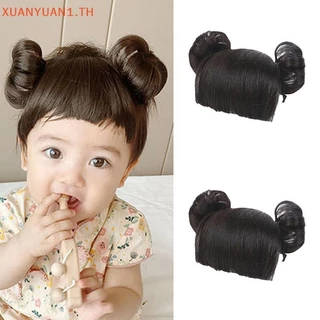 XUAN วิกผมเด็ก Braid Hairband วิกผมสําหรับเด็กแถบคาดศีรษะเด็กผมปลอม Bangs Buckle COS อุปกรณ์เสริมผม TH