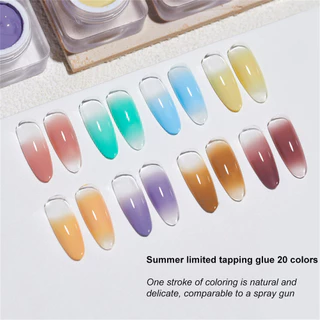 XEIJAYI สีทาเล็บตลับ สีเจลทาเล็บออมเบรไล่เฉดสีซัมเมอร์ สีเพ้นกระปุก 20สี เนื้อข้น