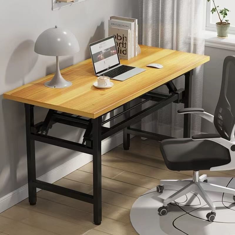 【2ชั้น】โต๊ะพับ โต๊ะพับอเนกประสงค์ Folding Table โต๊ะทำงานไม้ พับได้ไม่ต้องประกอบ โต๊ะคอมพิวเตอร์ โต๊ะเขียนหน