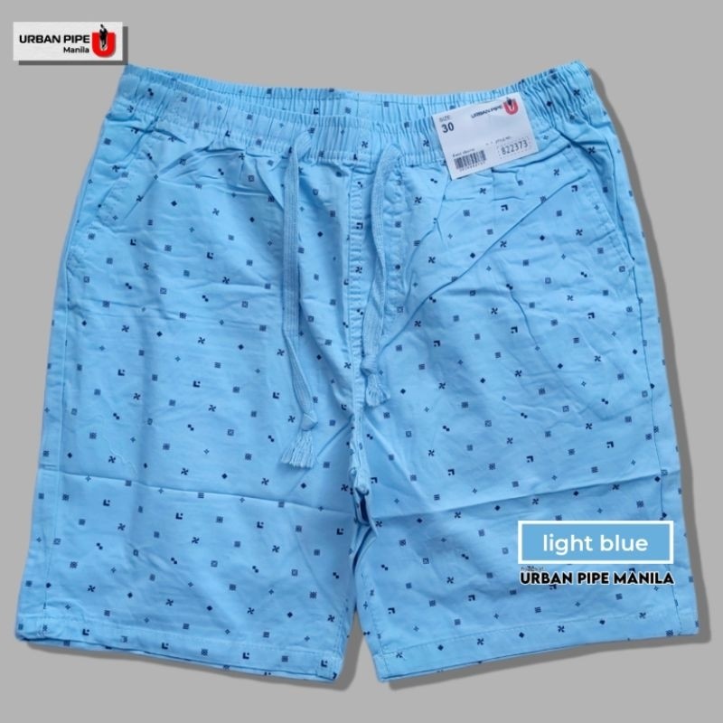 URBAN PIPE กางเกงขาสั้น DOTS Chino สําหรับผู้ชาย ABOVE THE KNEE TRU-ขนาดนิ้วตามรอบเอว COTTON