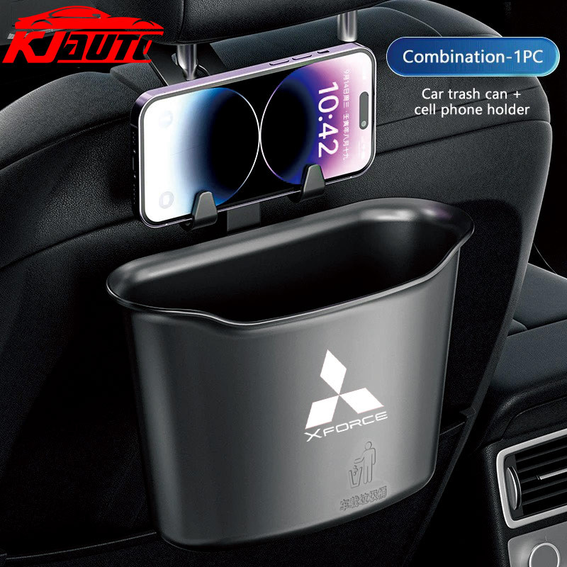 1/2pcs Mitsubishi XForce รถถังขยะกล่องที่นั่งกลับแขวน Rubbish Bin รถผู้ถือโทรศัพท์มือถือสําหรับ X-Force Exceed Ultimate E-x Force