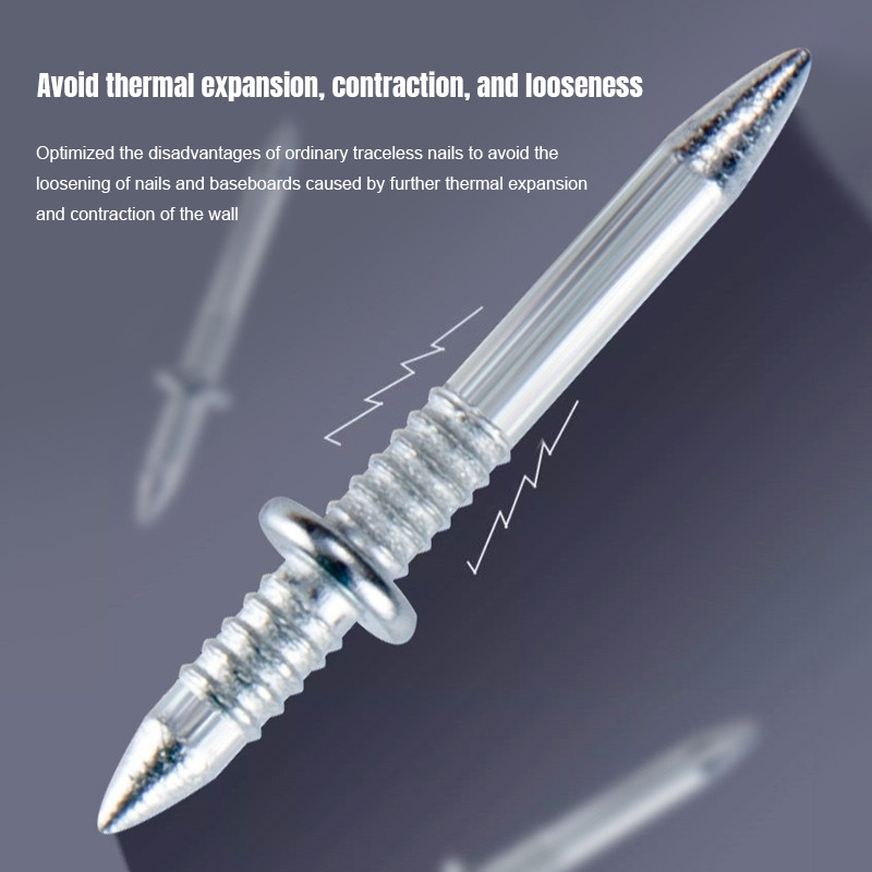 🟢COD🟢100ตัว ตะปูสองด้าน งานปิดขอบ ซ่อนหัวตะปู ทำจากเหล็กแข็ง หัวแหลมสองด้าน มีตัวตอกให้ด้วยในกล่อง สำหรับงานไม้ งานขอบ - รูปที่ 3