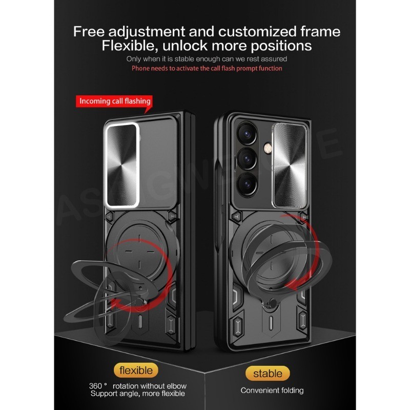 ปลอกสําหรับ Samsung Galaxy Z พับ 7 Galaxy Z Fold7 6 5 4 ZFold7 ZFold 7 5G 2025 Armor Ring Stand Holder Bracket สไลด์หน้าต่างเคสโทรศัพท์ป้องกันกันกระแทก An ราคา ถูกที่สุด ดีลบีเคเค แกลเลอรีภาพที่ 3