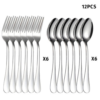 12pcs Sendok Garpu Alat Makan Stainless Tebal  / Sendok Set /  Sendok Stainless Tebal